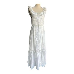 Somedays Lovin Womens Sky Might Fall Maxi Embroidered Off White Dress Size XS